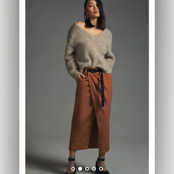 Anthropologie column wrap skirt - Picture 2 of 8